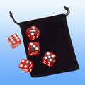 5 Dices In Velvet Pouch